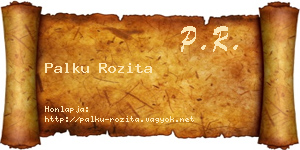 Palku Rozita névjegykártya
